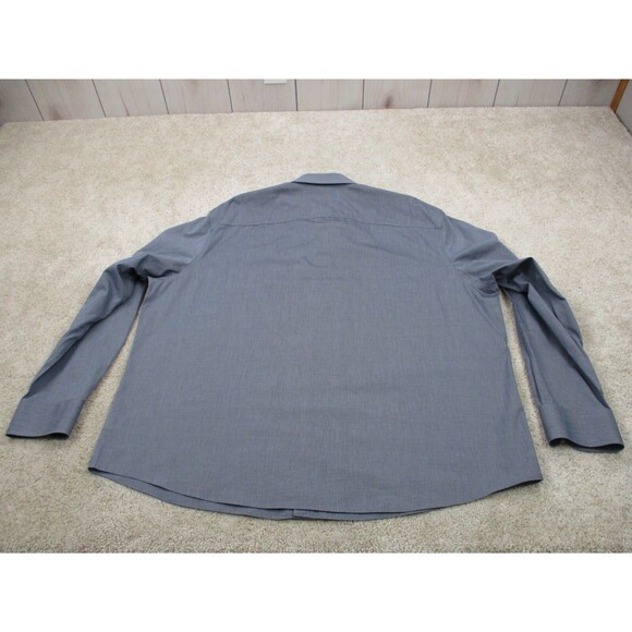 UNTUCKit Shirt Mens XXXLC Gray Cotton Wrinkle Free Casual Preppy Button Up - Picture 7 of 11